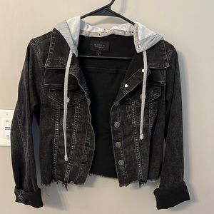 Risen Cropped Black Denim Jacket